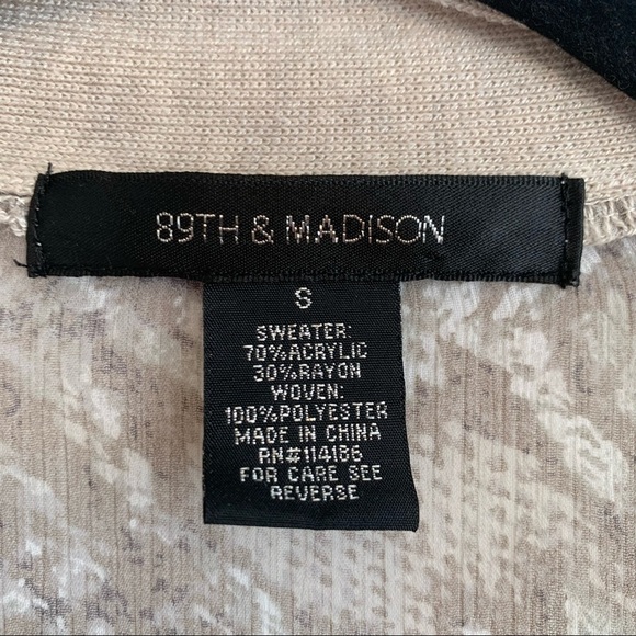 89th & Madison Open Front Cardigan Snakeskin Back - Picture 3 of 5